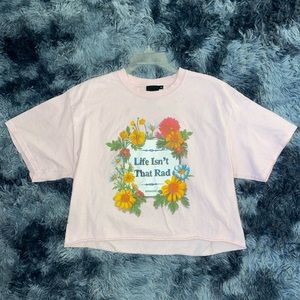 Zumiez light pink cropped top